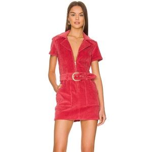 Show me your mumu- outlaw dress in rose corduroy- size small